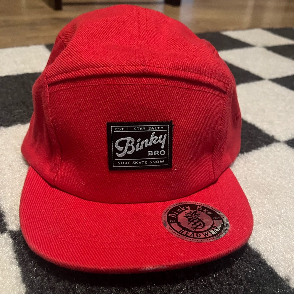 Binky Bro red hat size youth